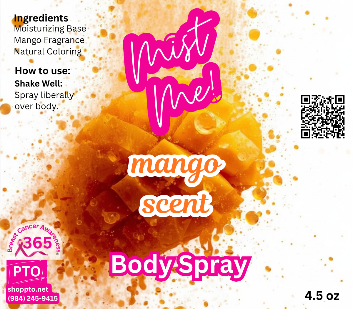Mist Me! Body Spray Mango Scent
