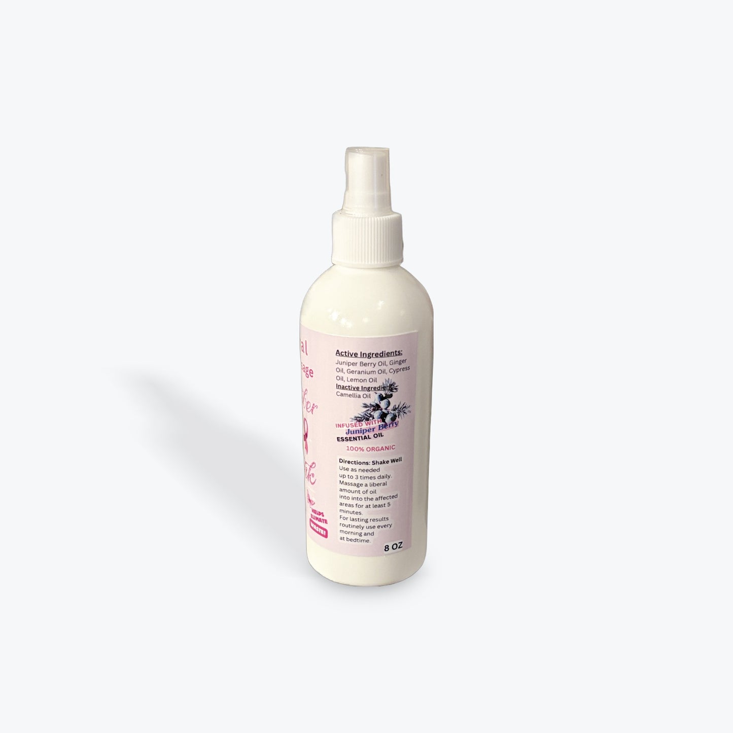 Breast Cancer Awareness All Natural Lymphatic Massage Oil