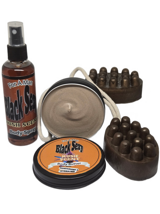 Dad's Massage Bar Soap, Body Spray & Body Butter Gift Set