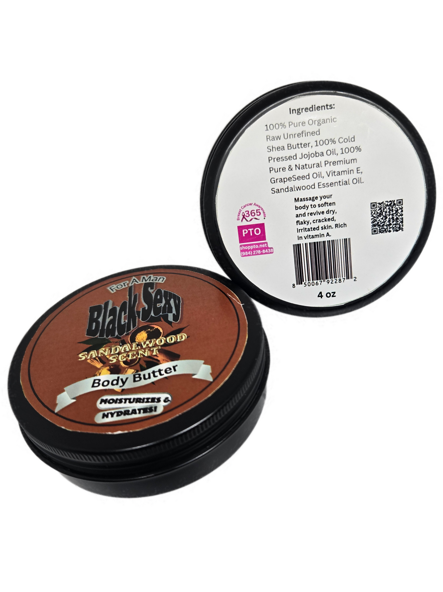 Black Sexy For A Man Body Butter Sandalwood Scent