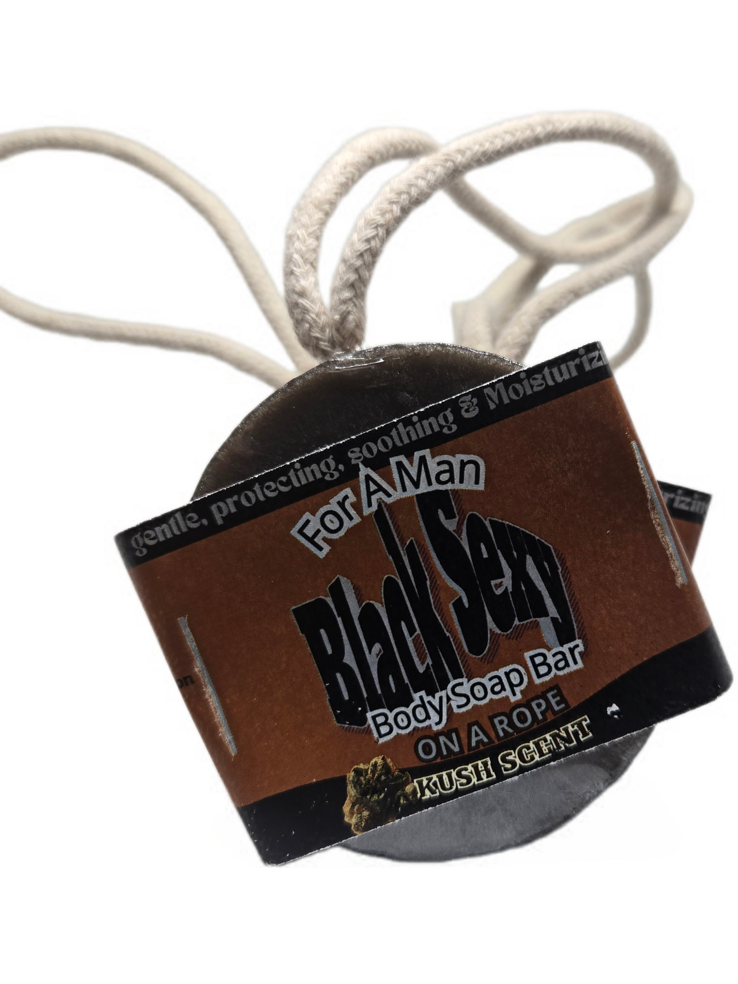 Black Sexy For A Man Body Soap On A Rope Kush Scent 4 Pk