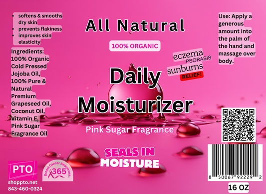 All Natural Daily Moisturizer Pink Sugar Fragrance 16 oz