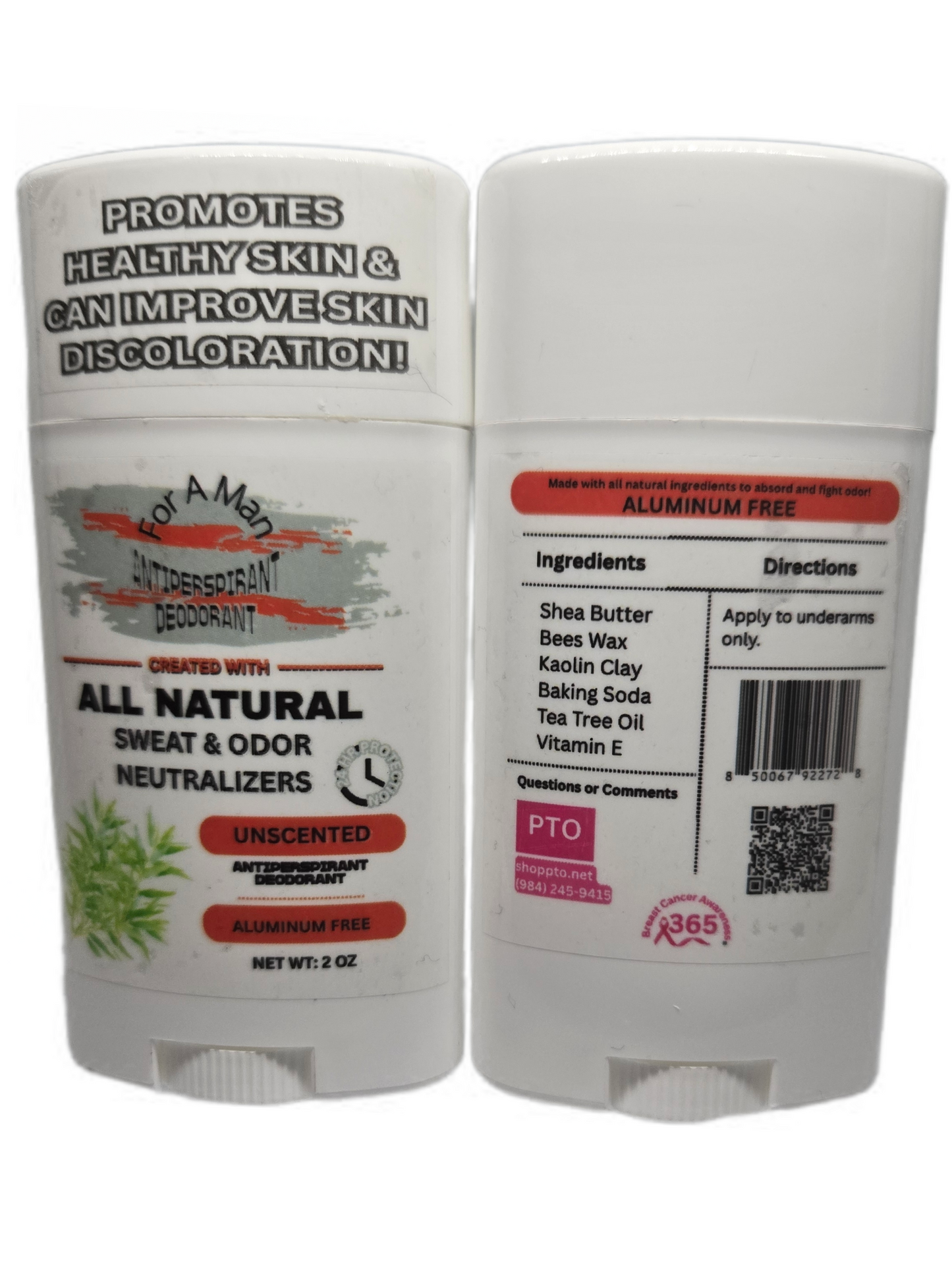 For A Man Antiperspirant Deodorant Unscented (2 Pk)