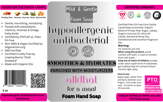 Mild & Gentle Foam Hand Soap 3 Pk 2 oz Travel Size - Alldhat - For A Man - Scent