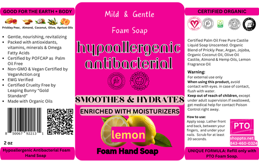 Mild & Gentle Foam Hand Soap 3 Pk 2 oz Travel Size - Lemon Scent