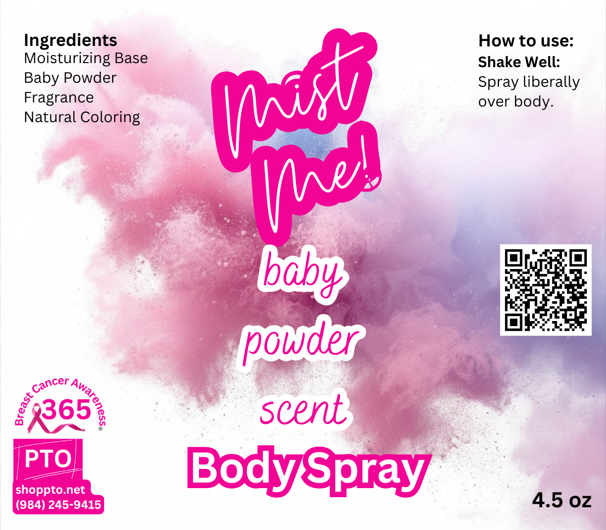 Mist Me! Body Spray Baby Powder Scent