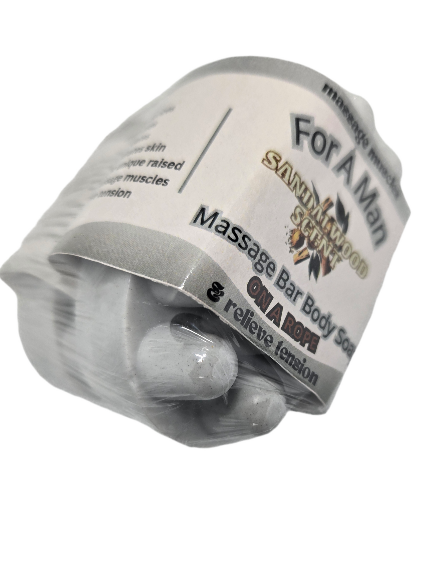 Massage Bar Body Soap On A Rope Sandalwood Scent 2 Pk