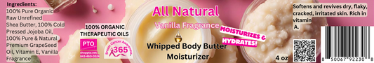 Whipped Body Butter Moisturizer Vanilla Fragrance