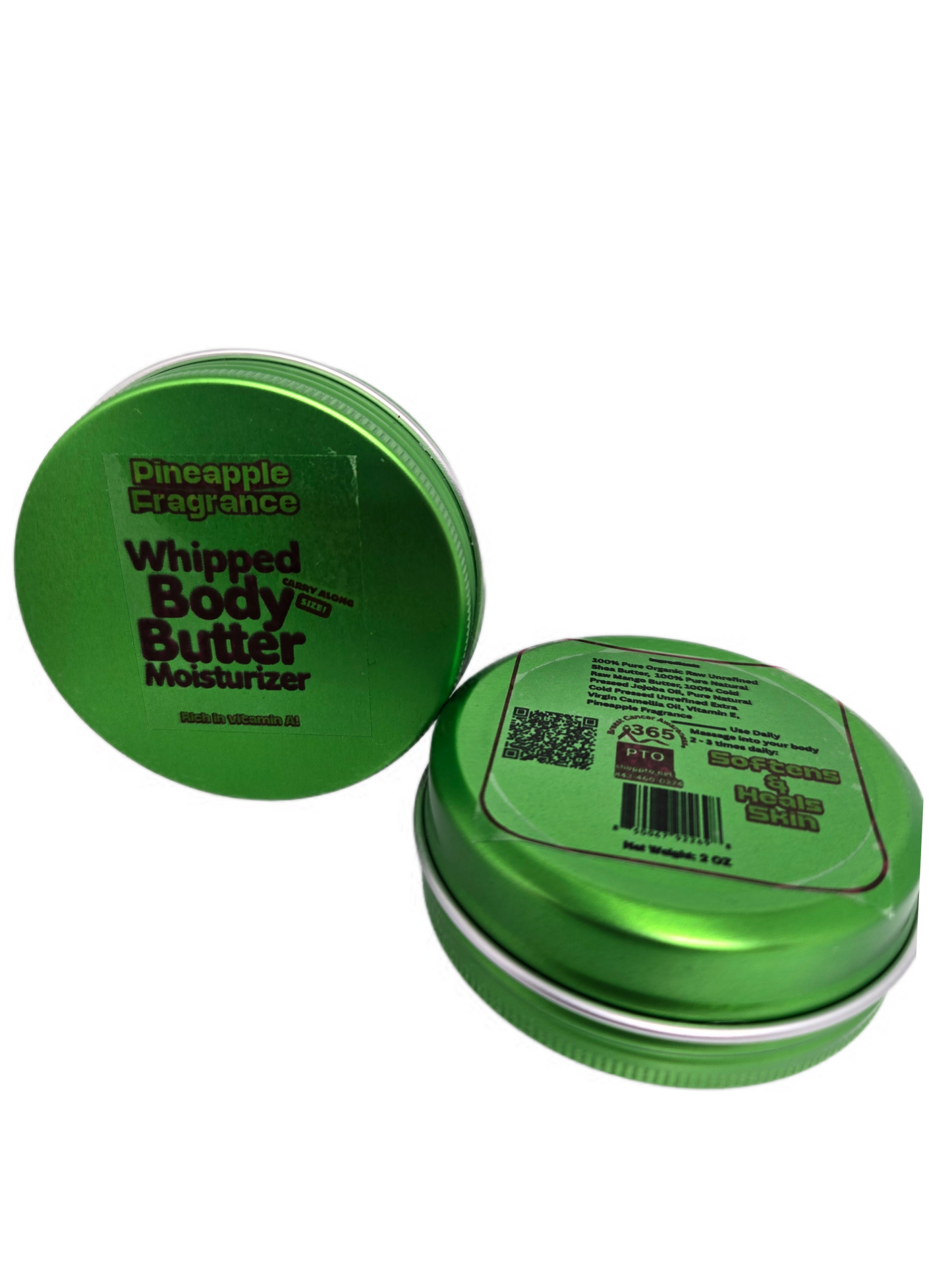Whipped Body Butter Moisturizer Pineapple Fragrance 2 oz 2Pk