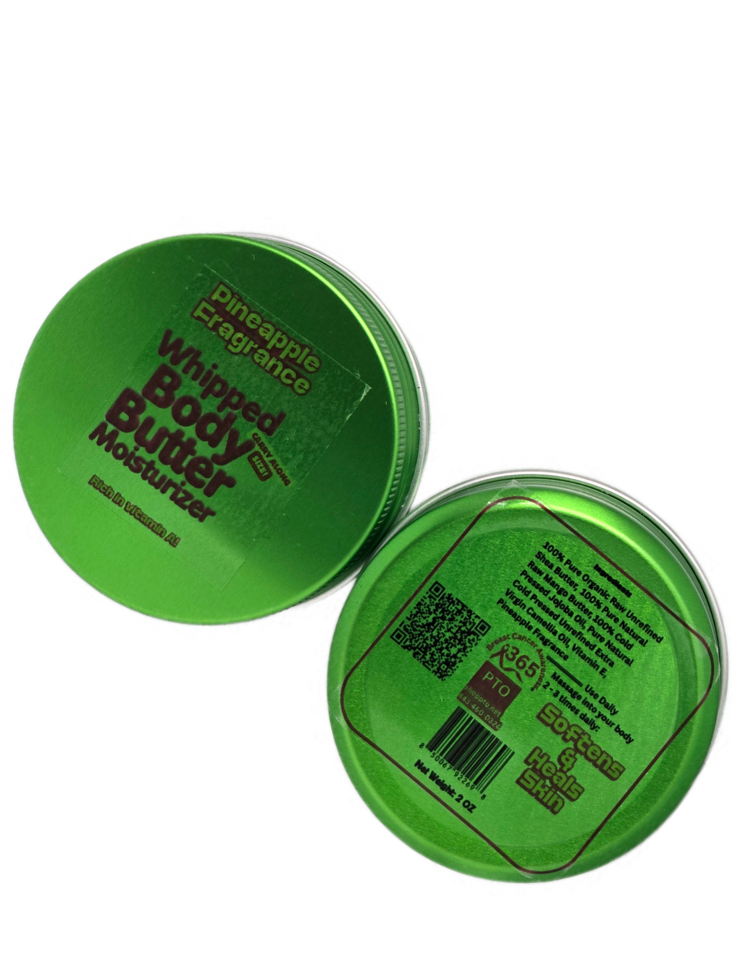 Whipped Body Butter Moisturizer Pineapple Fragrance 2 oz 2Pk
